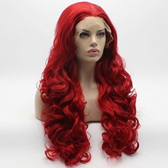 ?VERONICA 26” RED BODY WAVY LACE FRONT WIG? *NWT main image 4